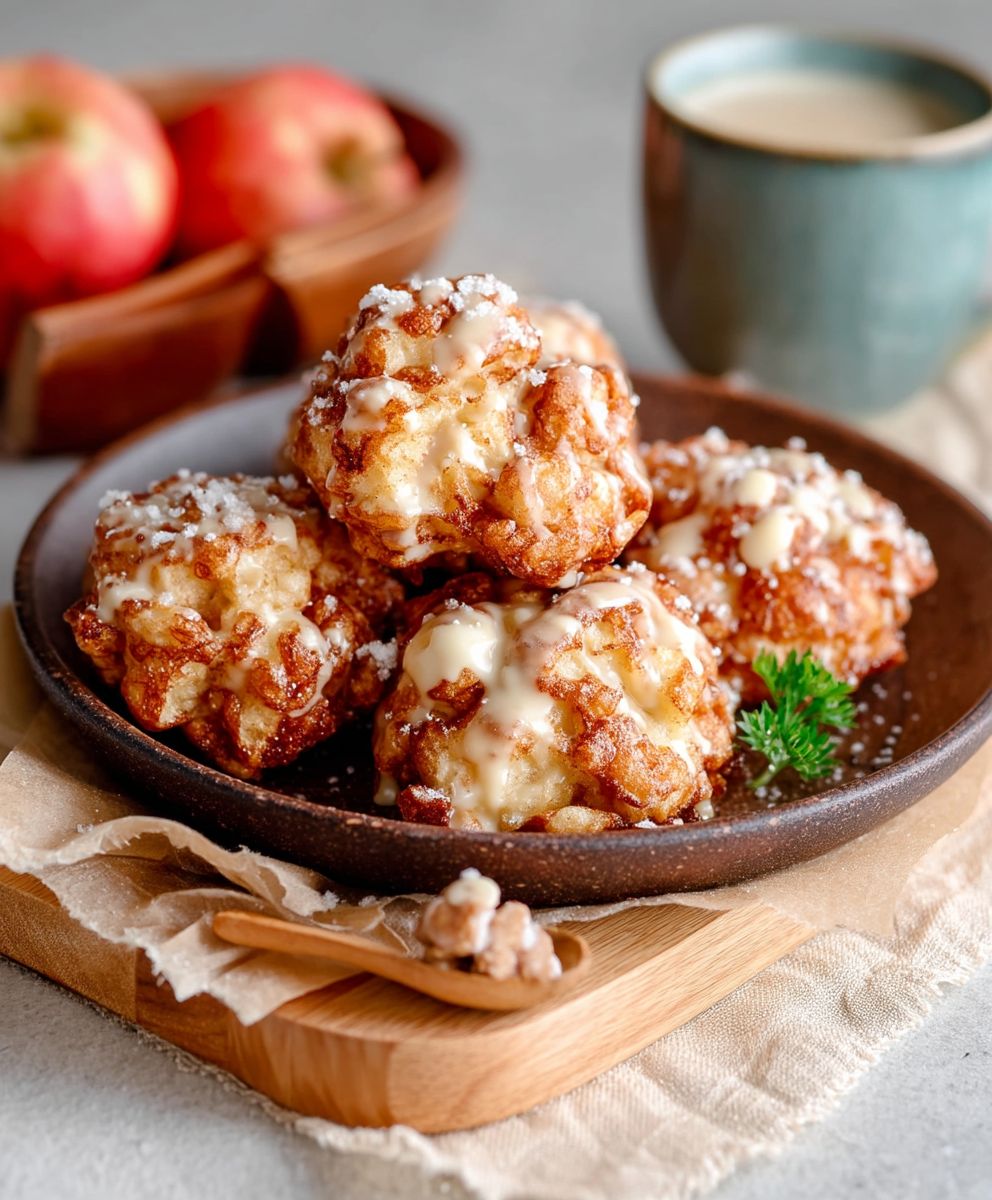 Air fryer apple fritters