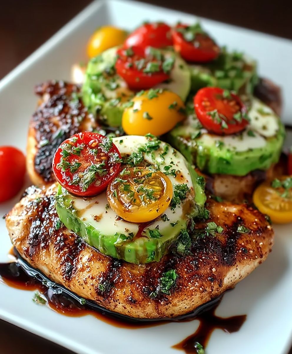 Avocado chicken grill