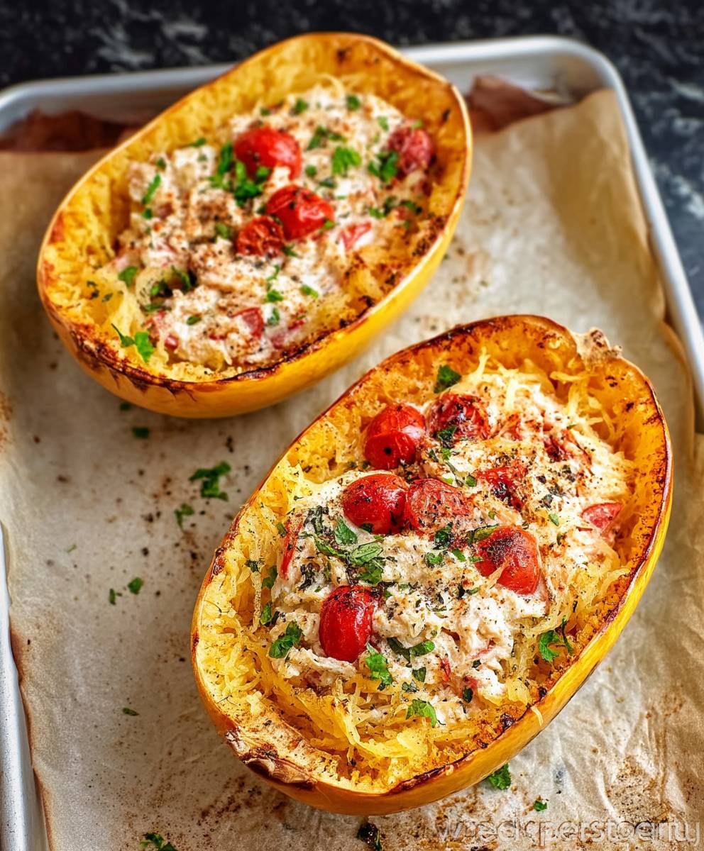 Feta spaghetti squash bake