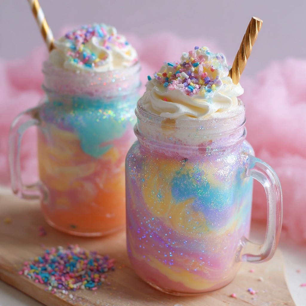 Unicorn lemonade whimsical drink