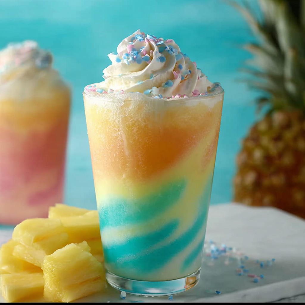 Tropical Sherbet Swirl Mocktail