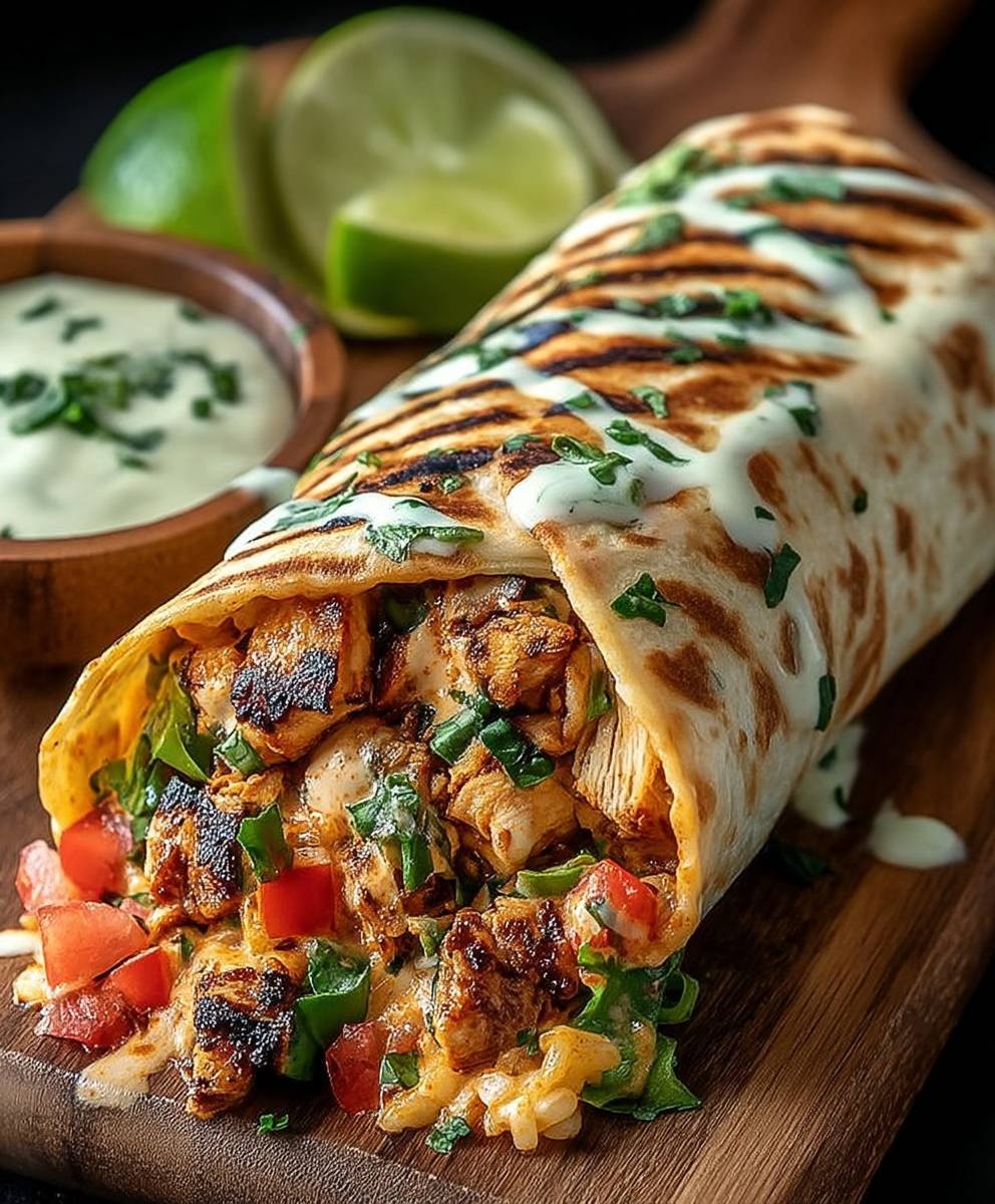 Chipotle Ranch Grilled Chicken Burrito