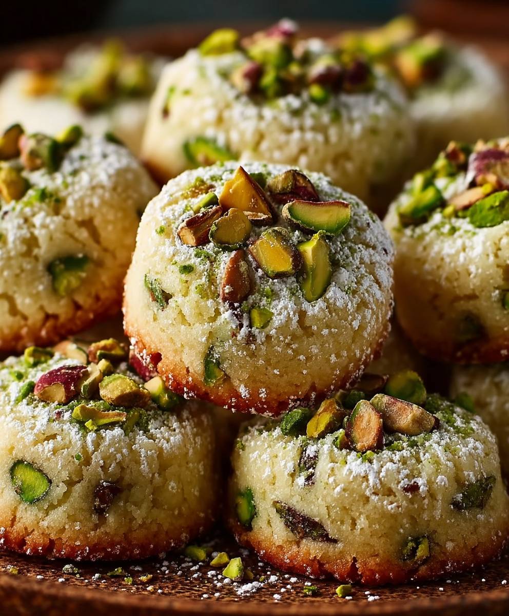 Pistachio wedding cookies