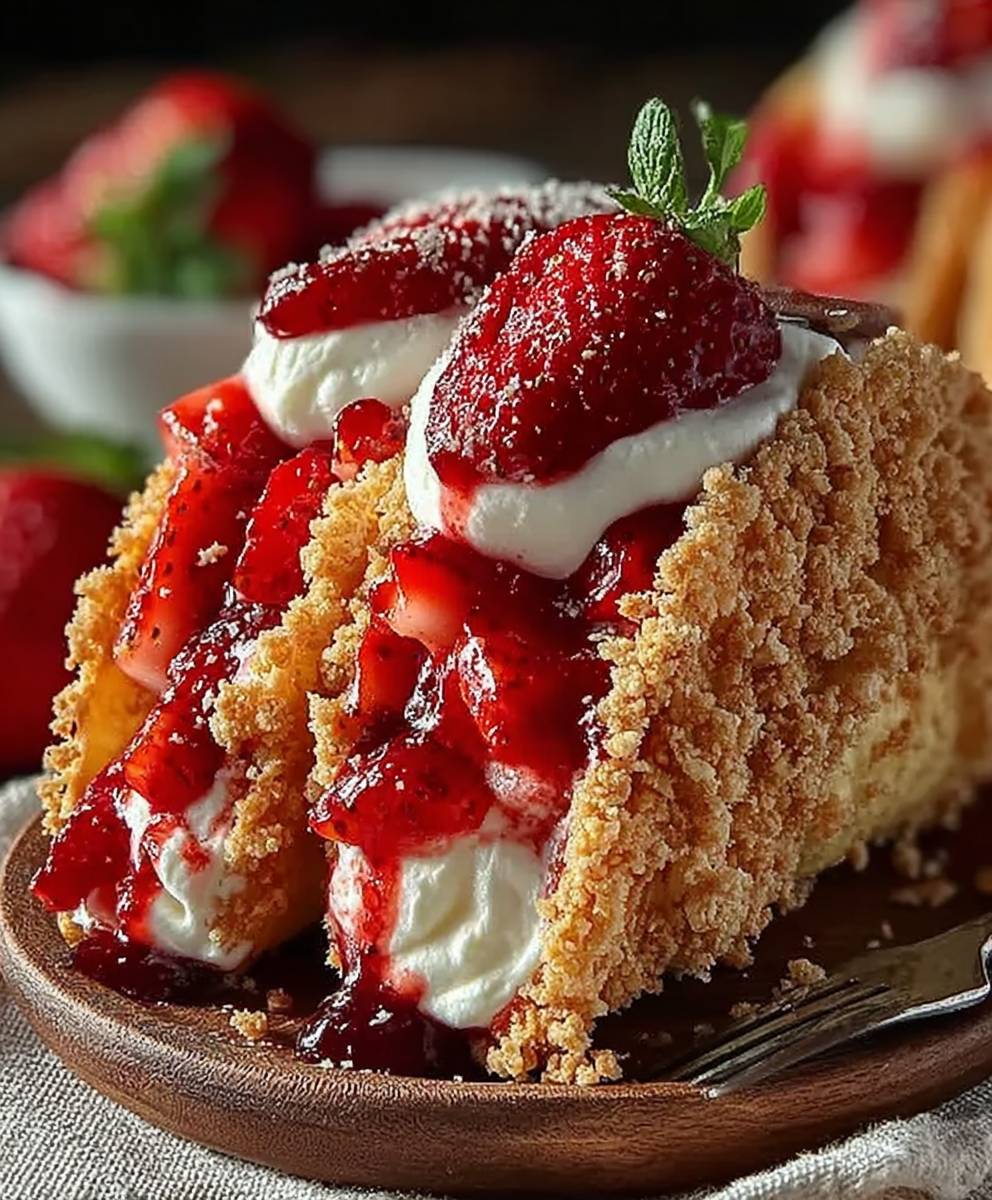 Strawberry Crunch Cheesecake Tacos