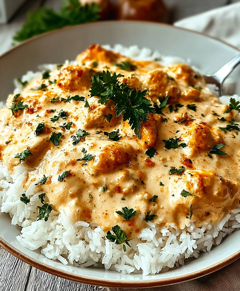 Creamy Smothered Chicken and Rice