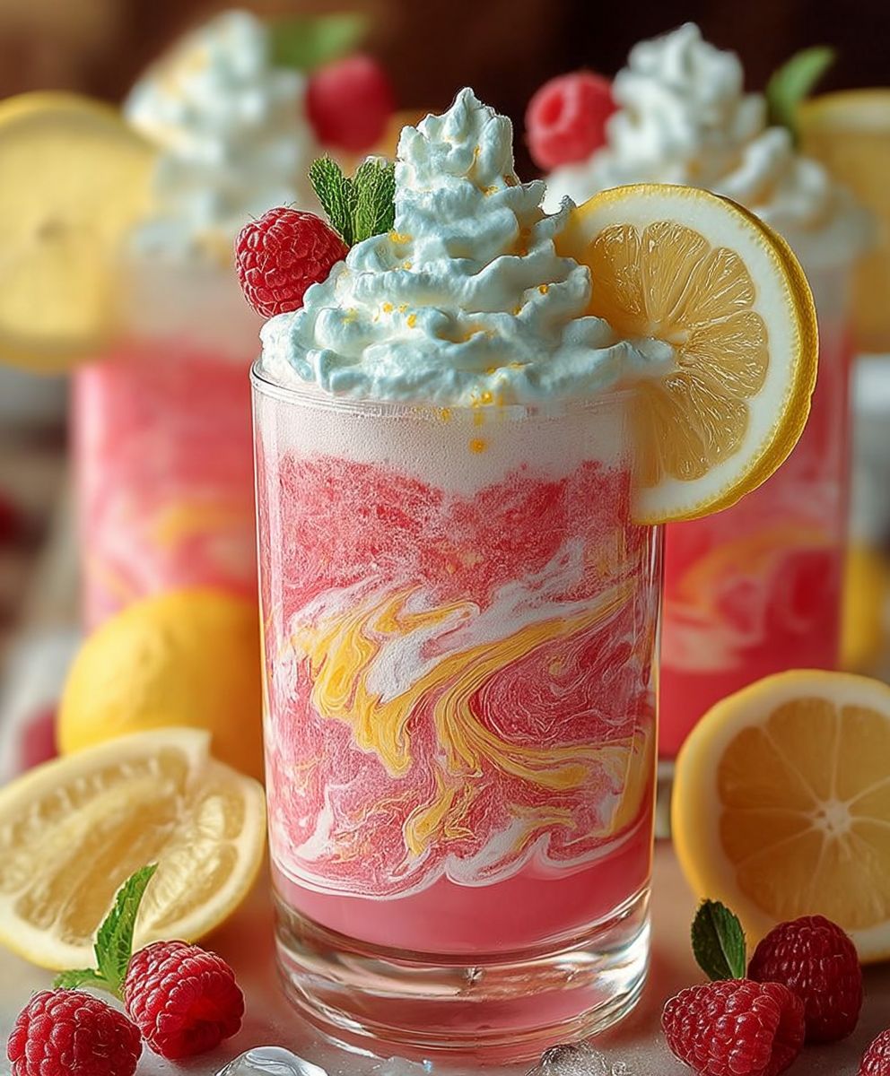 Whipped pink lemonade