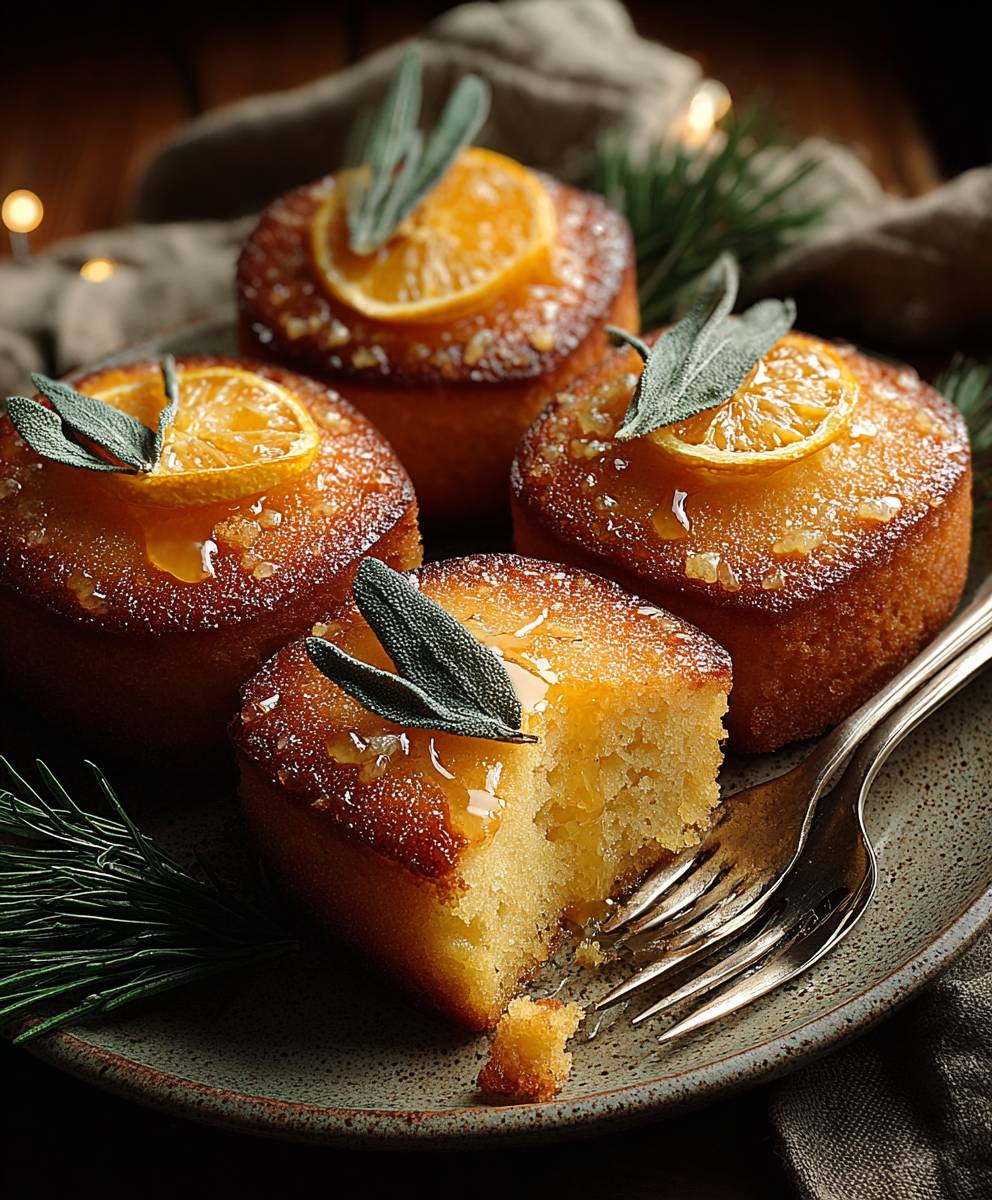 Orange ginger honey cakes