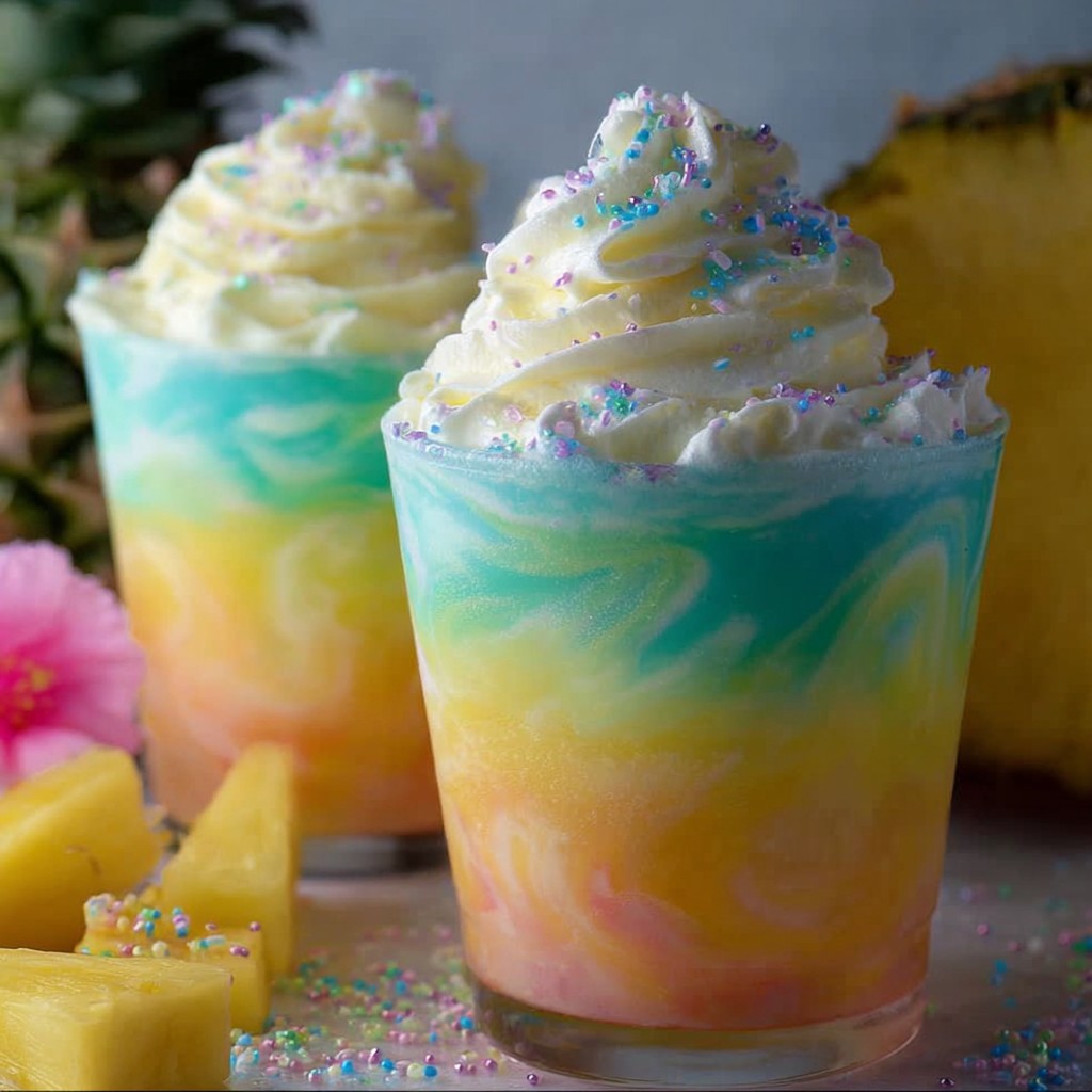 Tropical Sherbet Swirl Mocktail