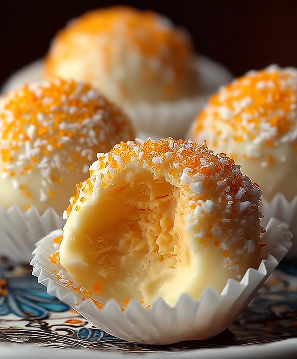No Bake Orange Truffles