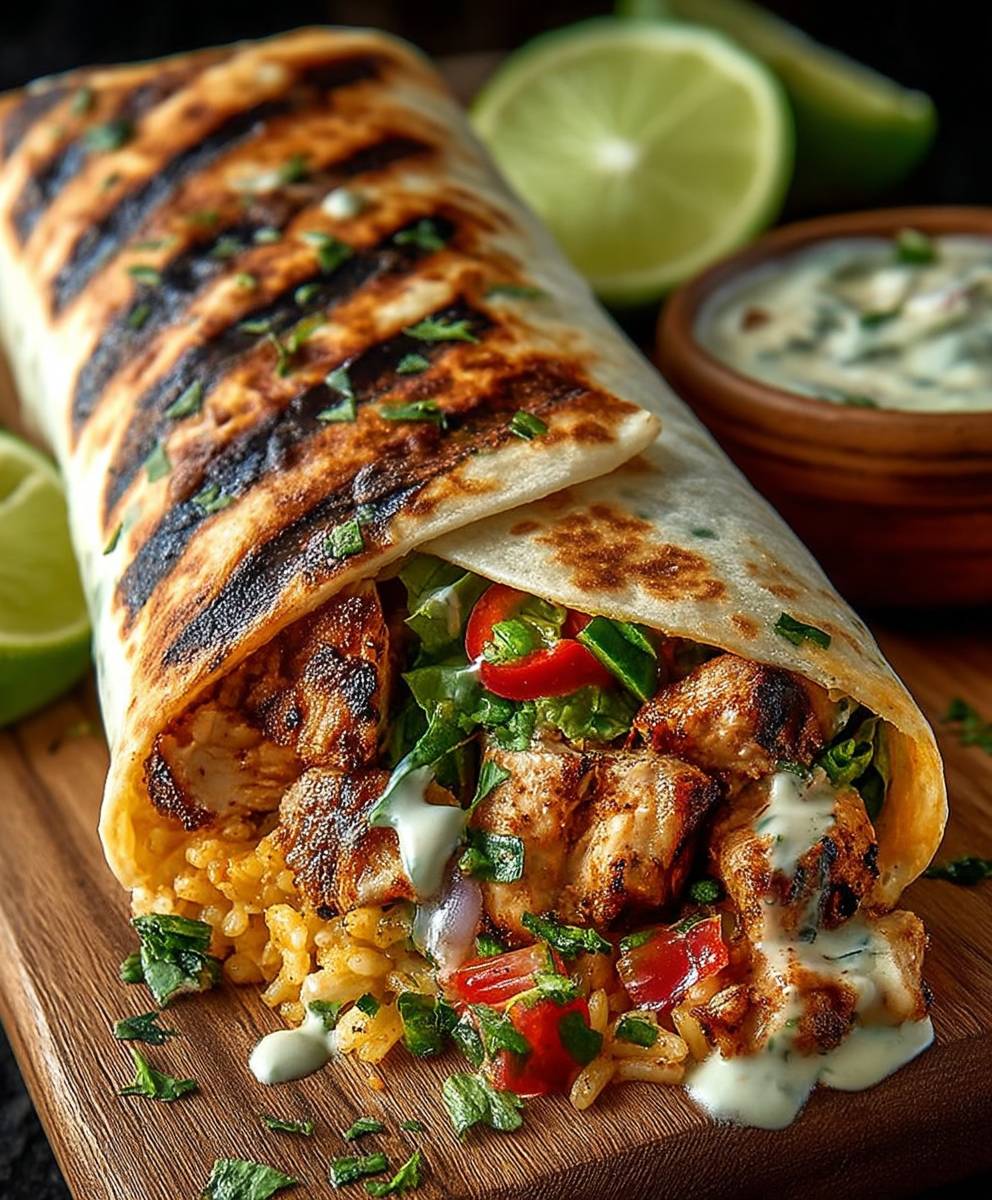 Chipotle Ranch Grilled Chicken Burrito