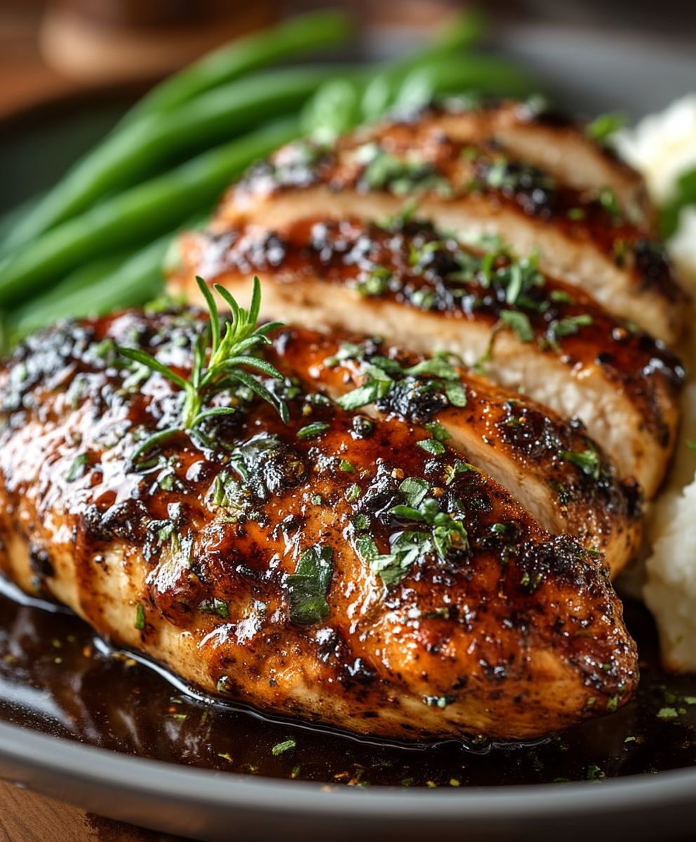 Balsamic baked chicken breast