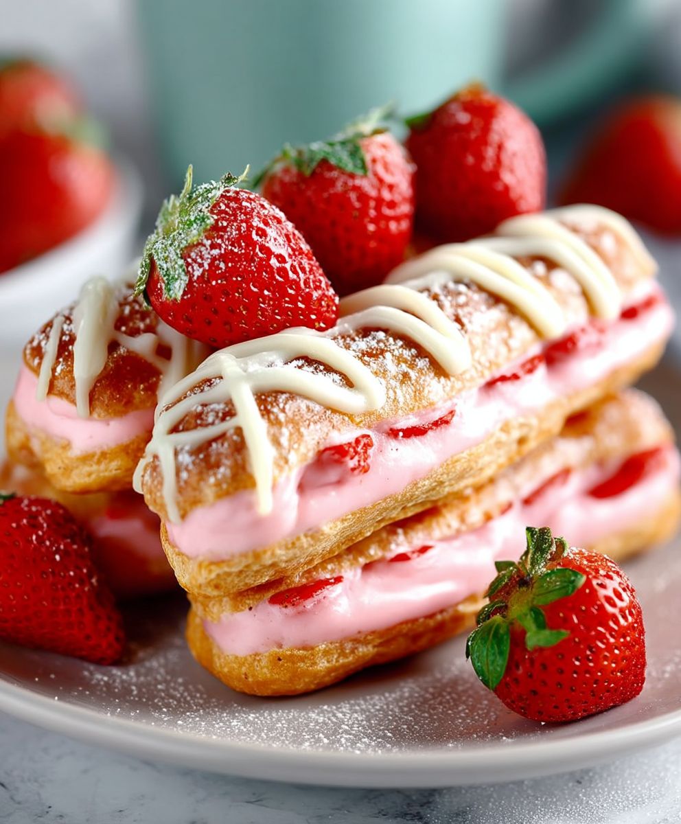 Strawberry Eclairs