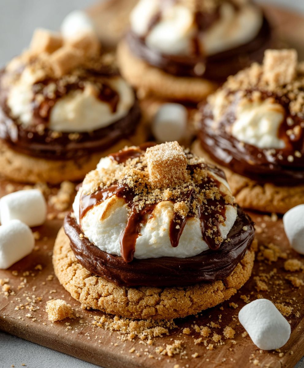 Frosted Smores Cookies