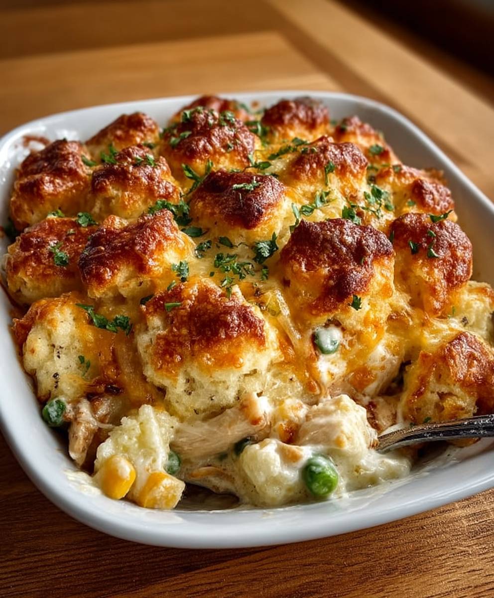 Easy Chicken Cobbler Casserole