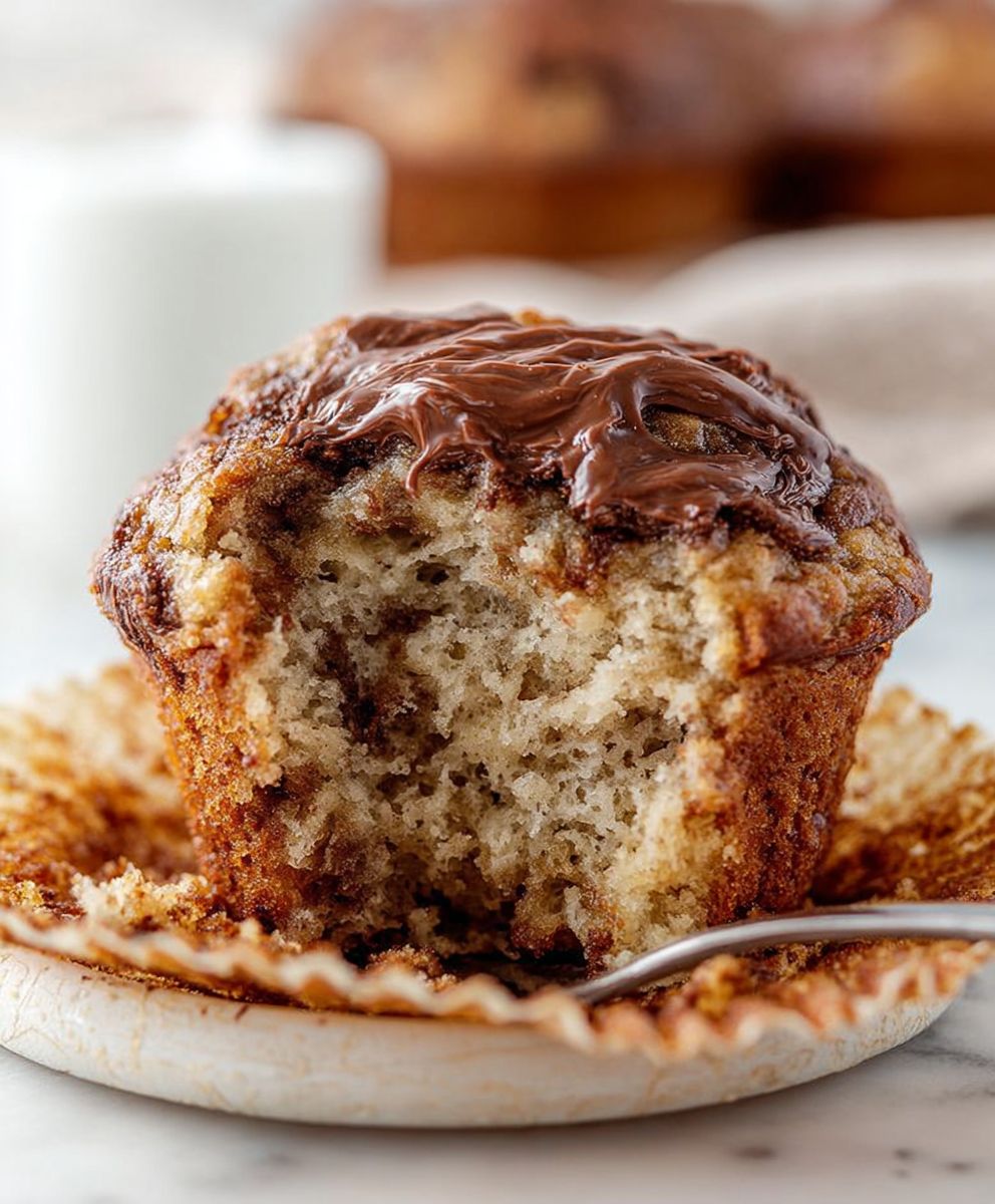 Nutella banana muffins