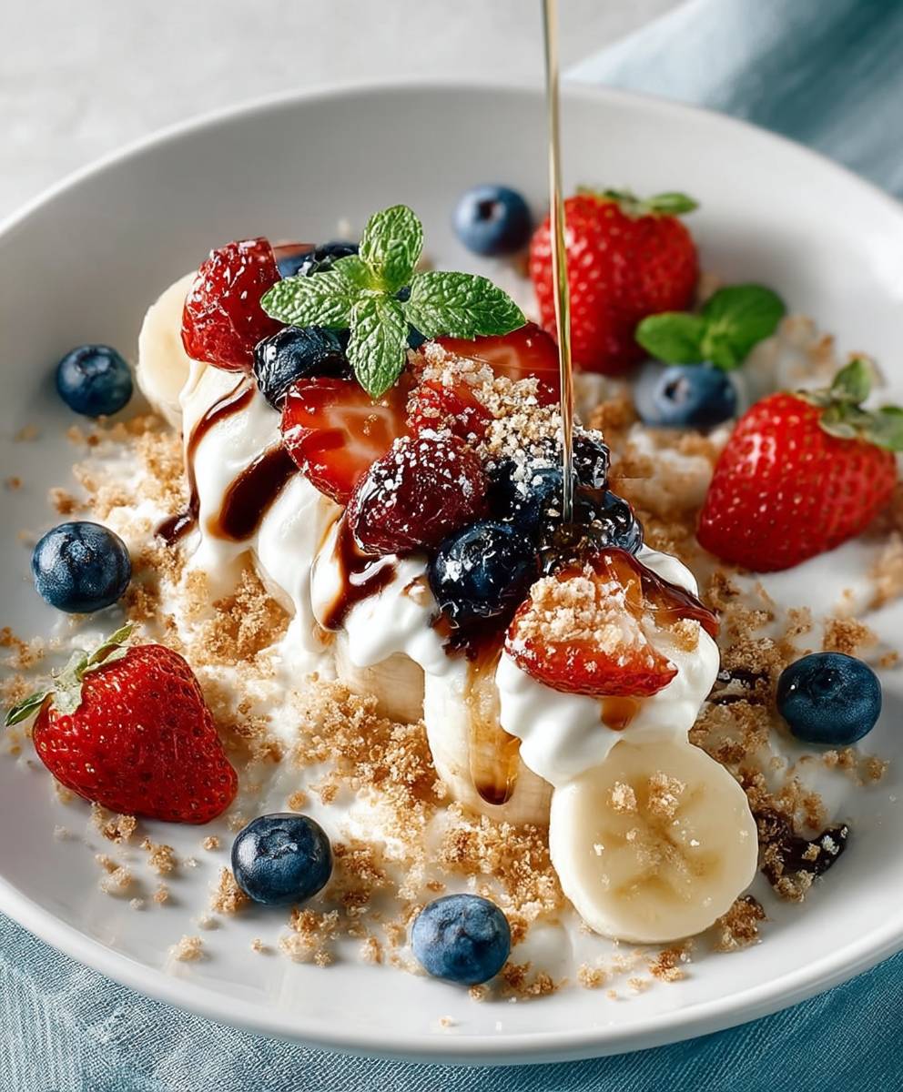 Breakfast banana split