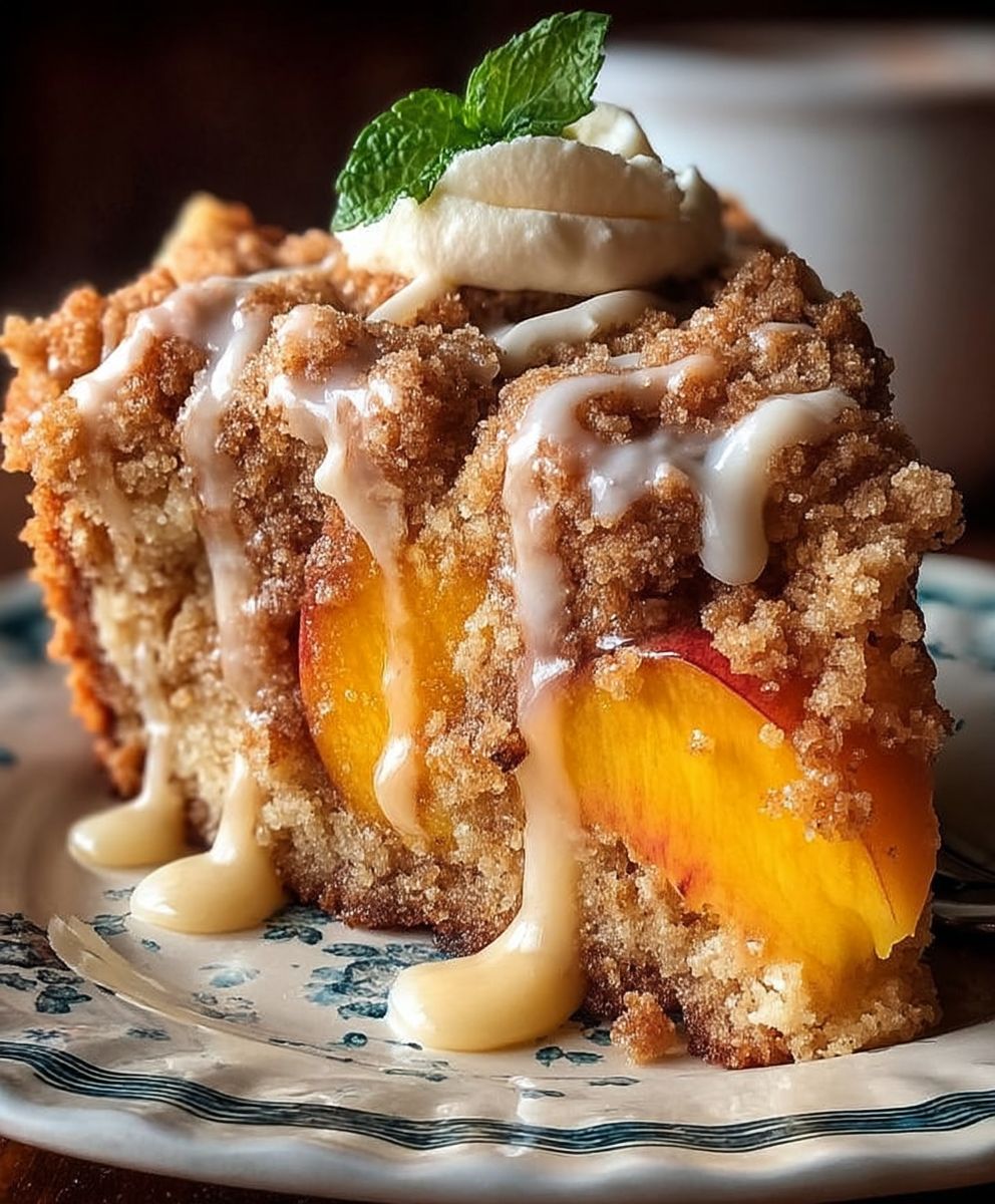 Southern Peach Crumb Cake