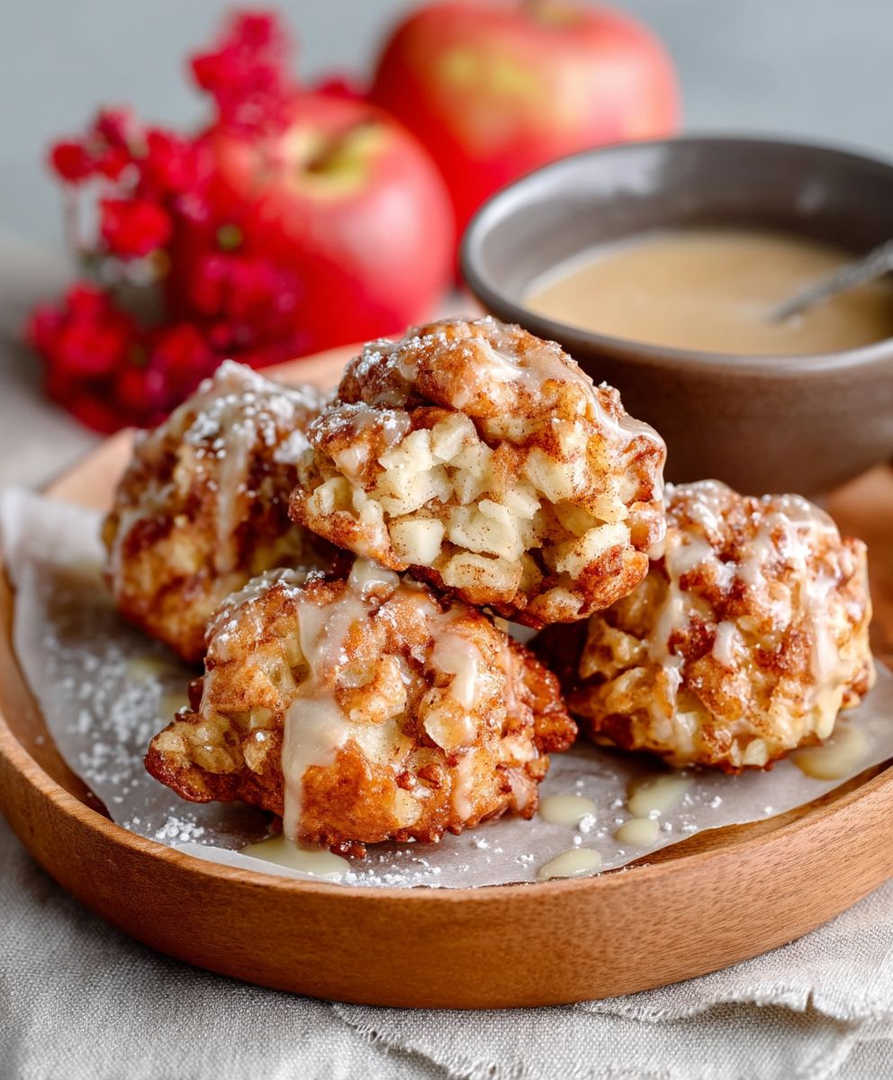Air fryer apple fritters