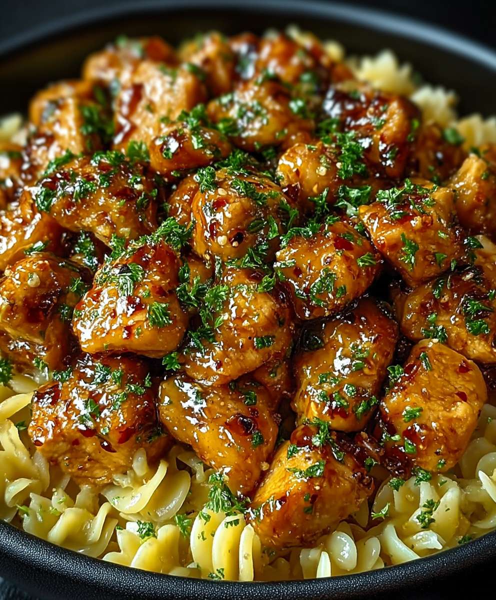 Honey garlic chicken pasta