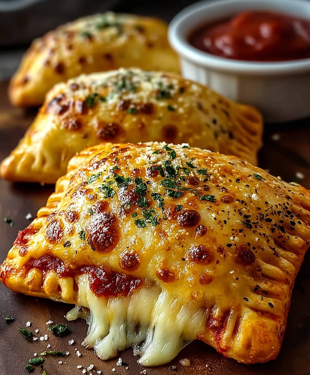 Easy cheesy pizza pockets