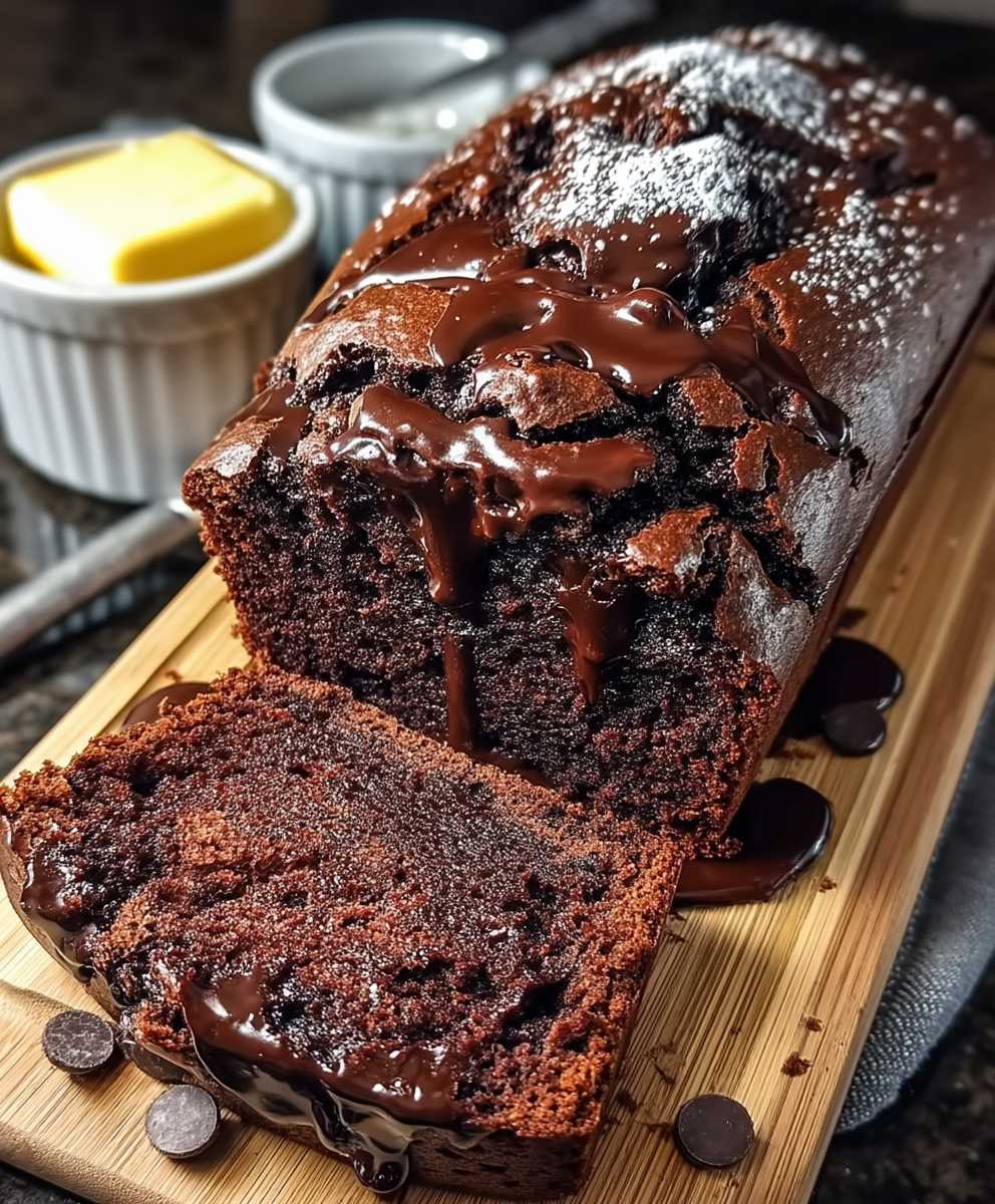 Hot Fudge Brownie Bread