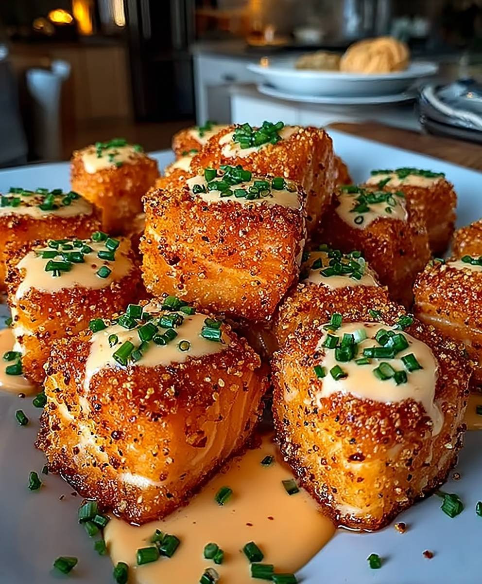 Crispy Bang Bang Salmon Bites