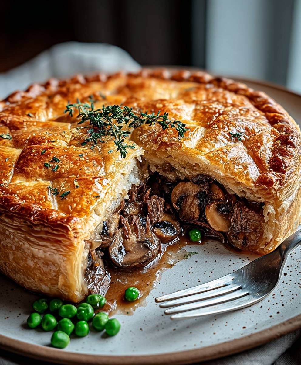 Beef and mushroom pie