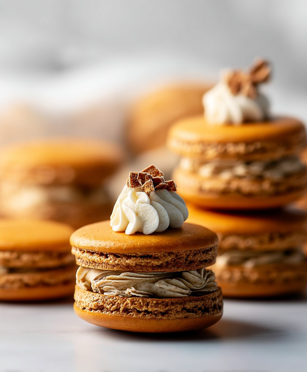 Pumpkin Pie Macarons