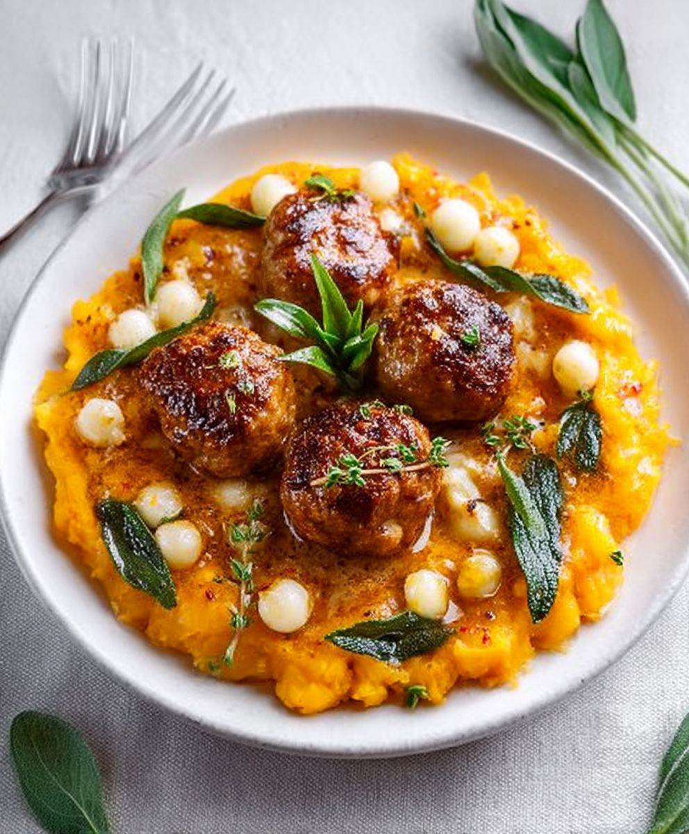 Turkey Meatballs Pumpkin Sauce