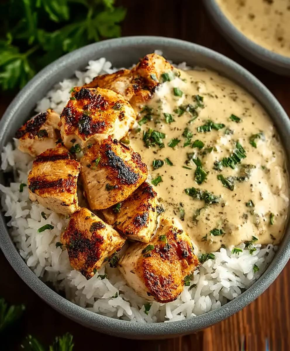 Creamy Garlic Chicken Bowls