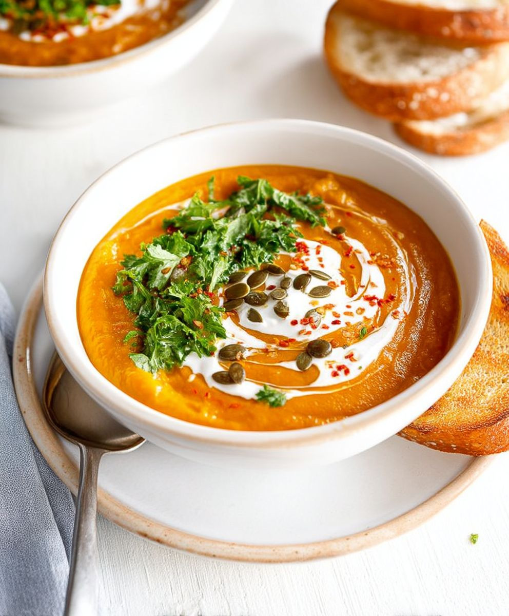Butternut Squash Carrot Ginger Soup