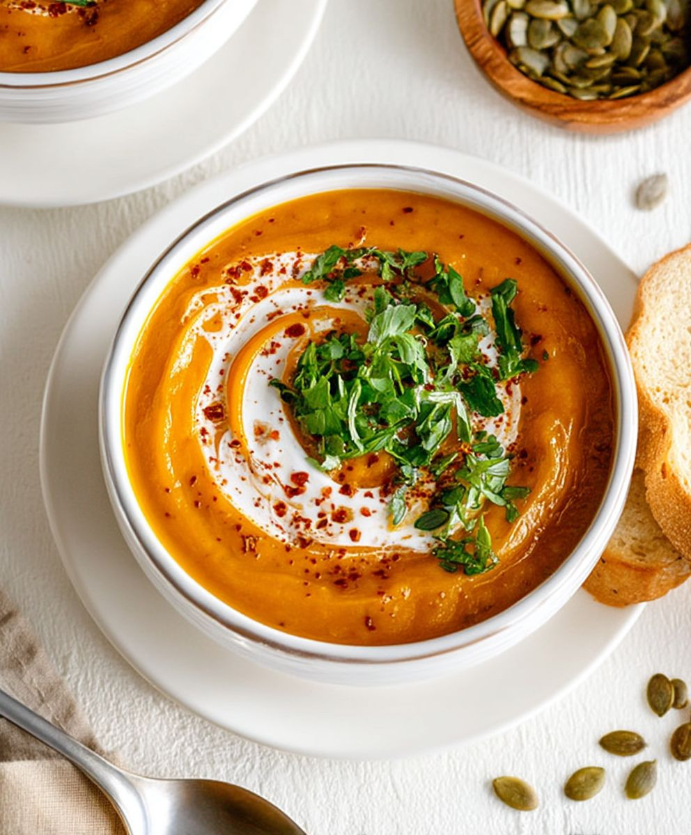 Butternut Squash Carrot Ginger Soup
