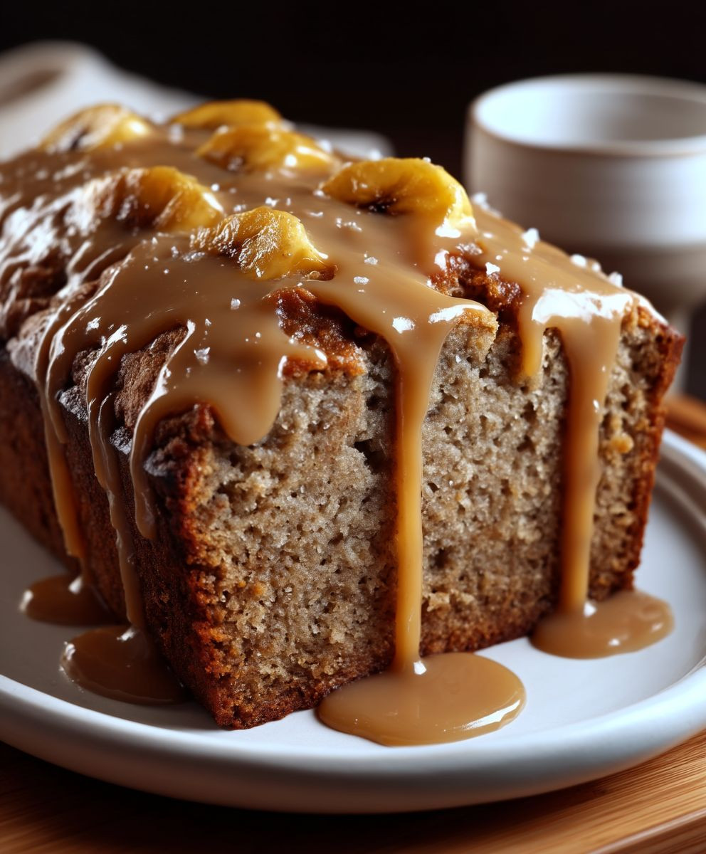 Salted Caramel Banana Bread