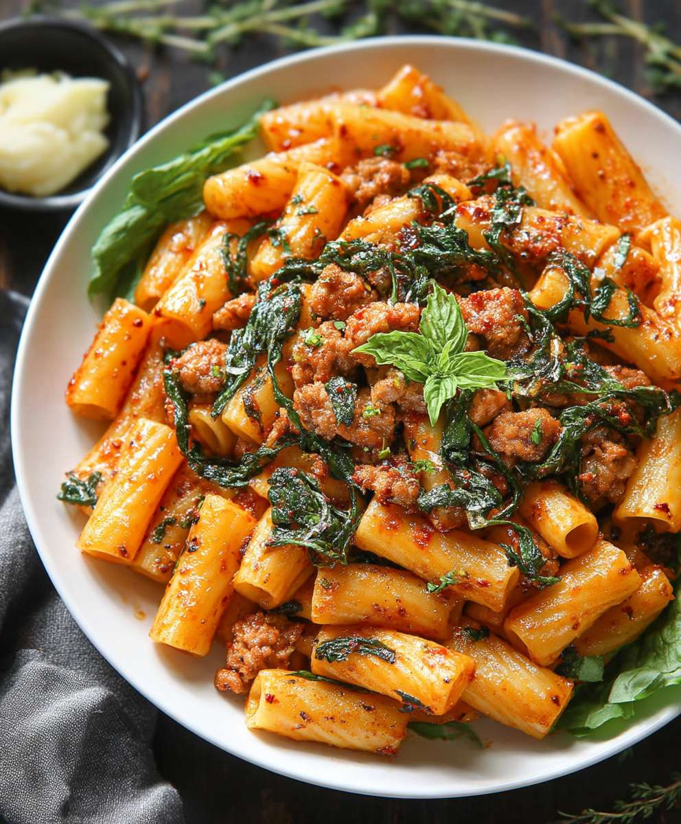 Creamy Sausage Rigatoni