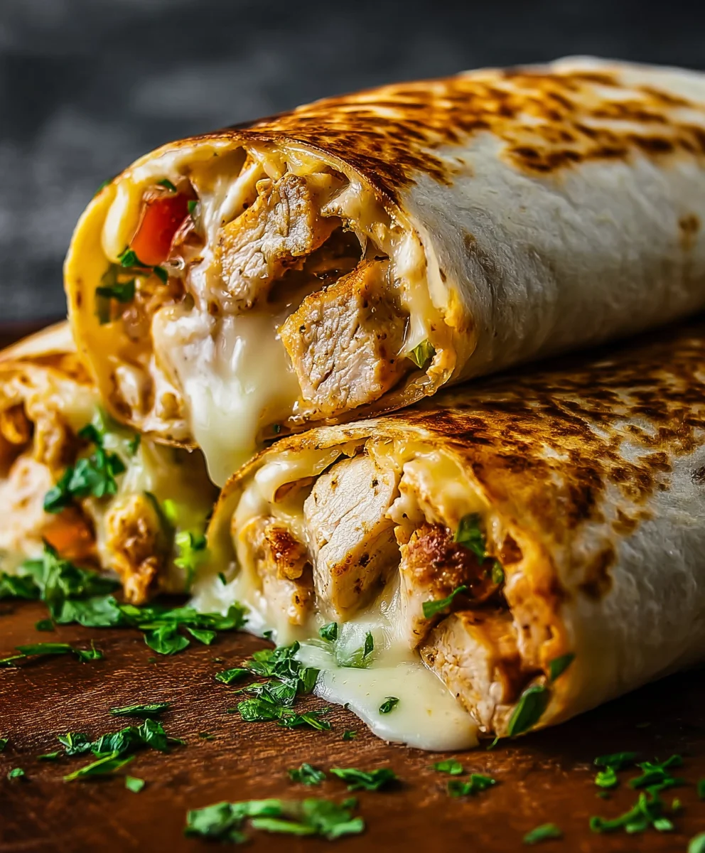 Ultimate Cheesy Garlic Chicken Wraps: Simple & Delicious