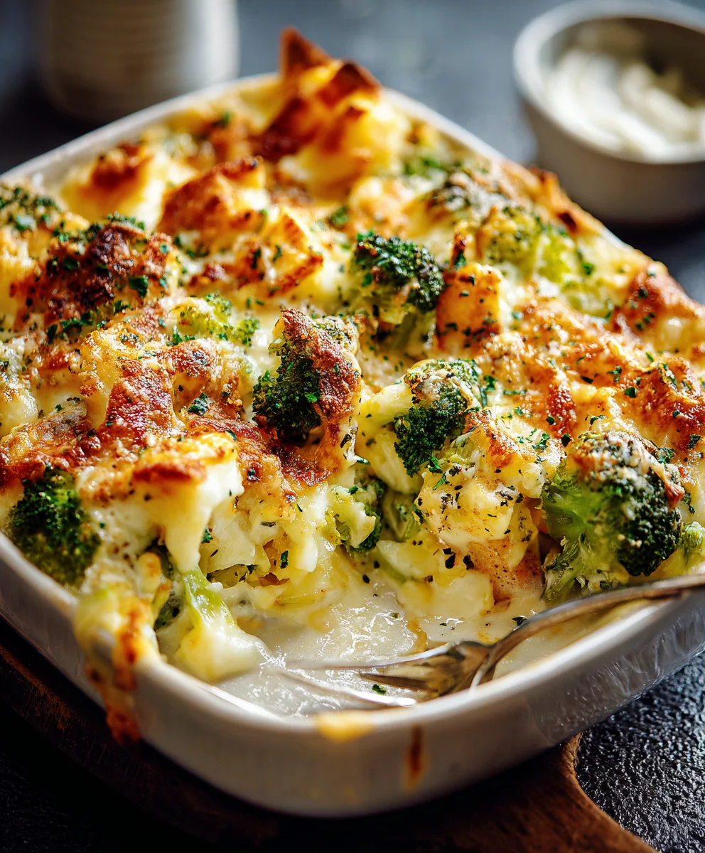 Brokkoli Hähnchen Auflauf: Frischkäse & Mozzarella Traum