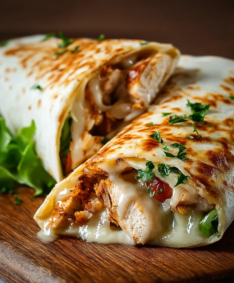 Best Cheesy Garlic Chicken Wraps: Quick & Easy Meal
