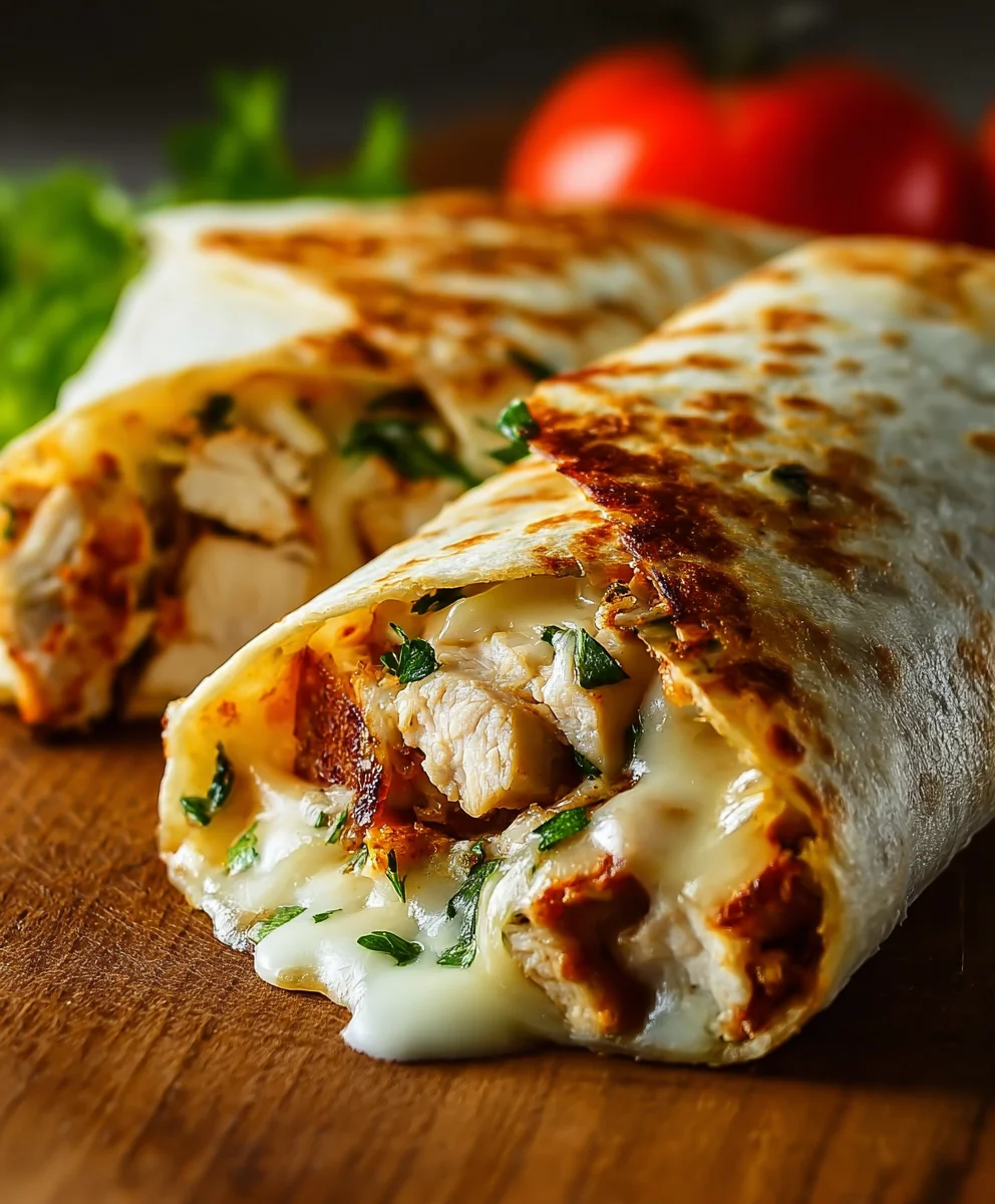 Ultimate Cheesy Garlic Chicken Wraps: Simple & Delicious