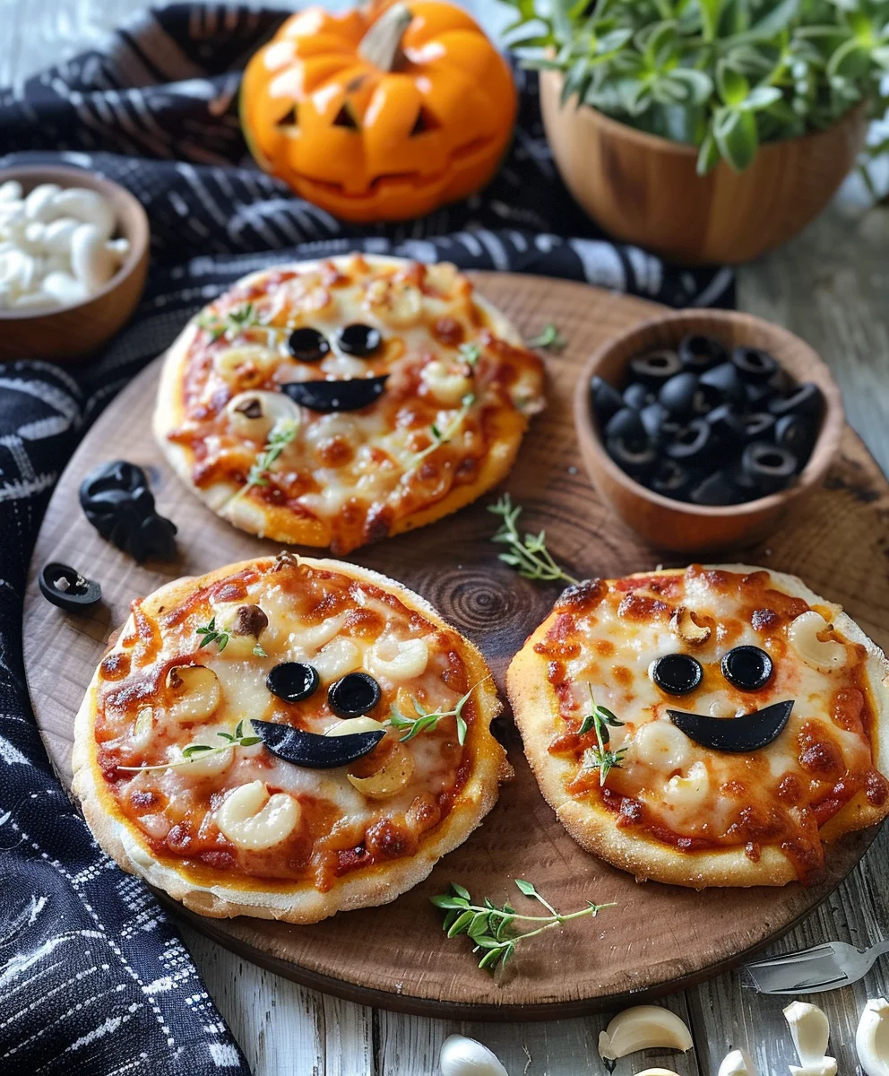 Spooky Halloween Mini Pizzas - Easy & Fun Recipe!