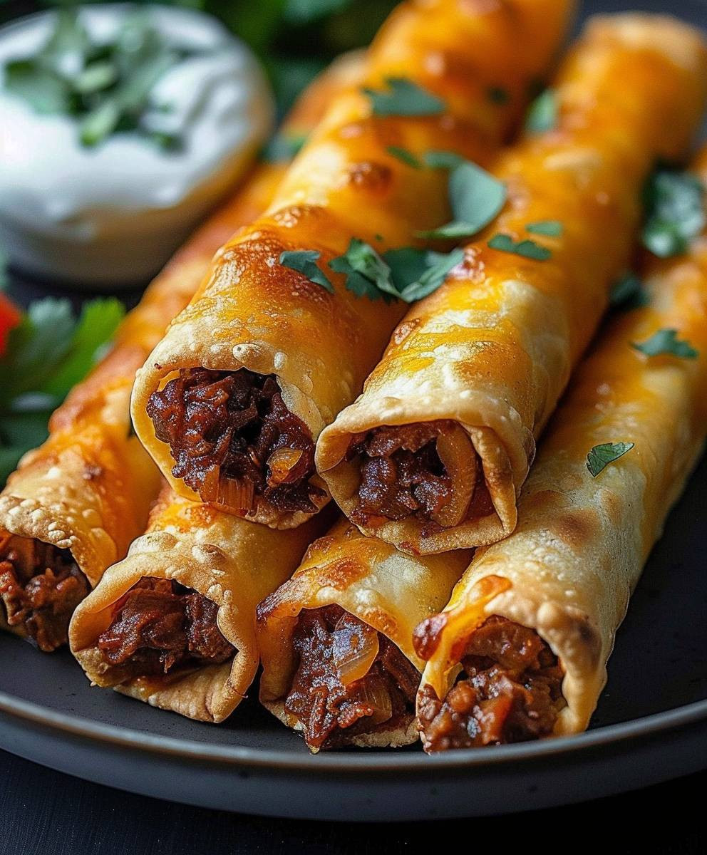 Crispy Beef Taquitos
