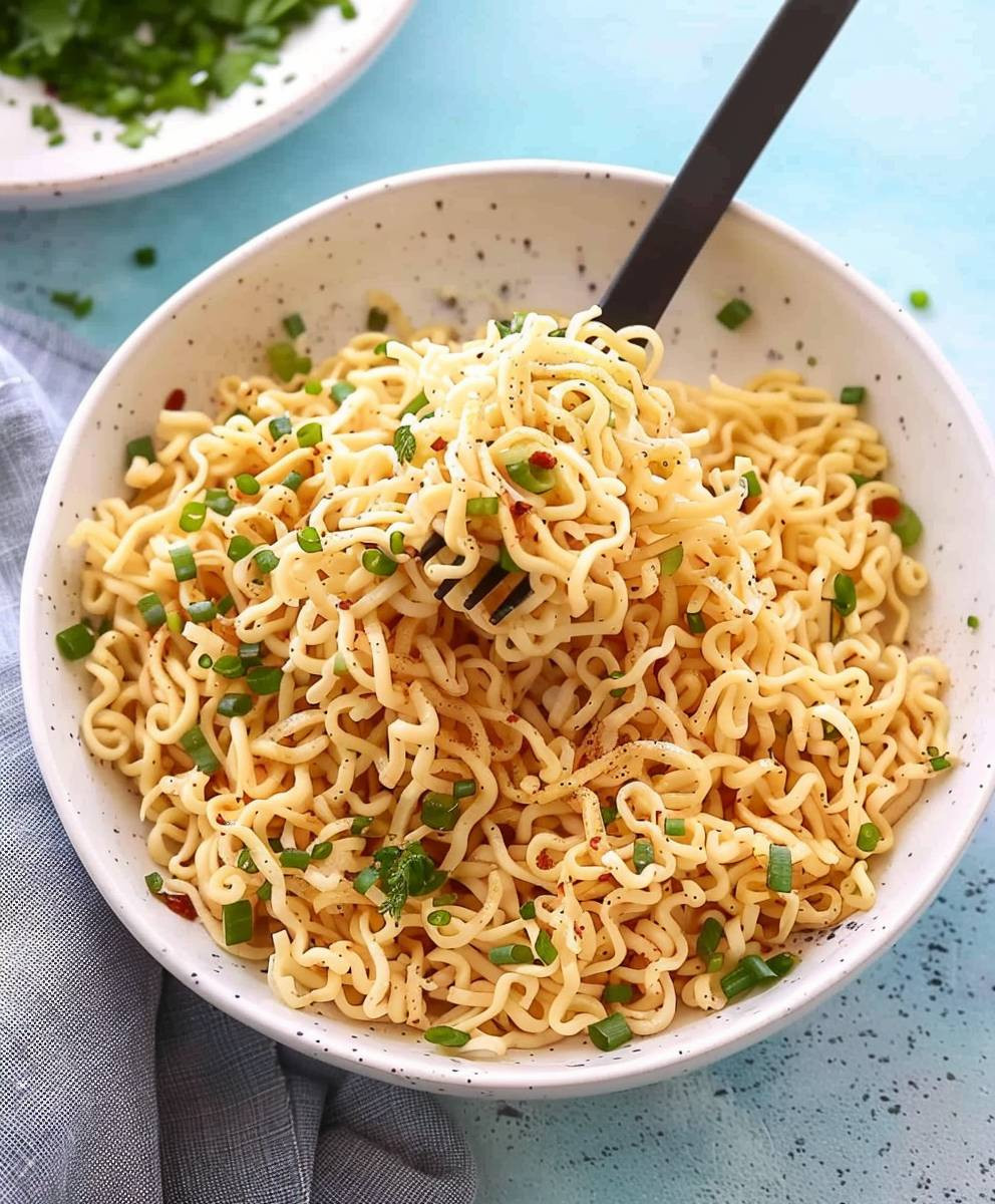 Garlic butter ramen noodles