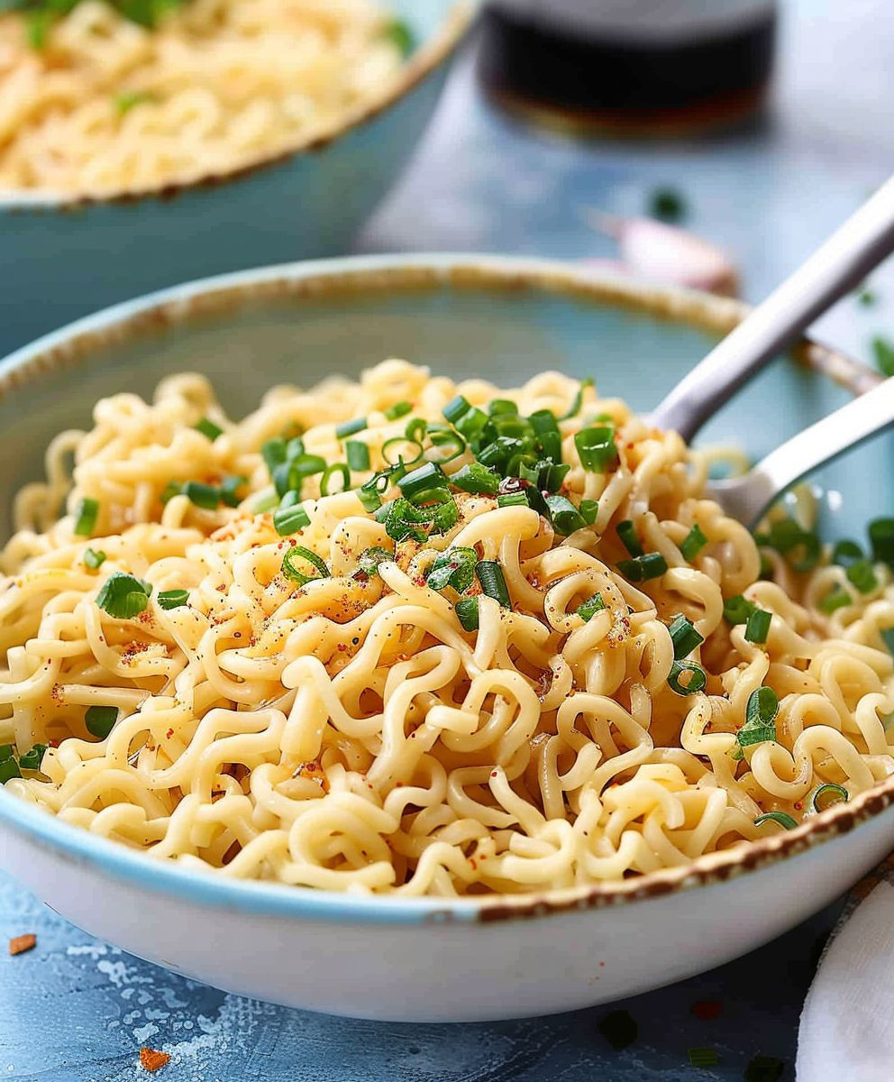 Garlic butter ramen noodles