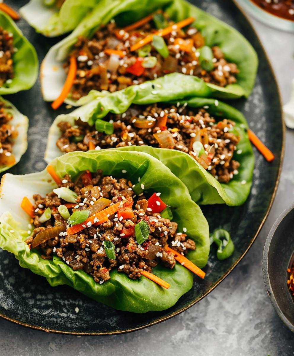 Ground Beef Lettuce Wraps