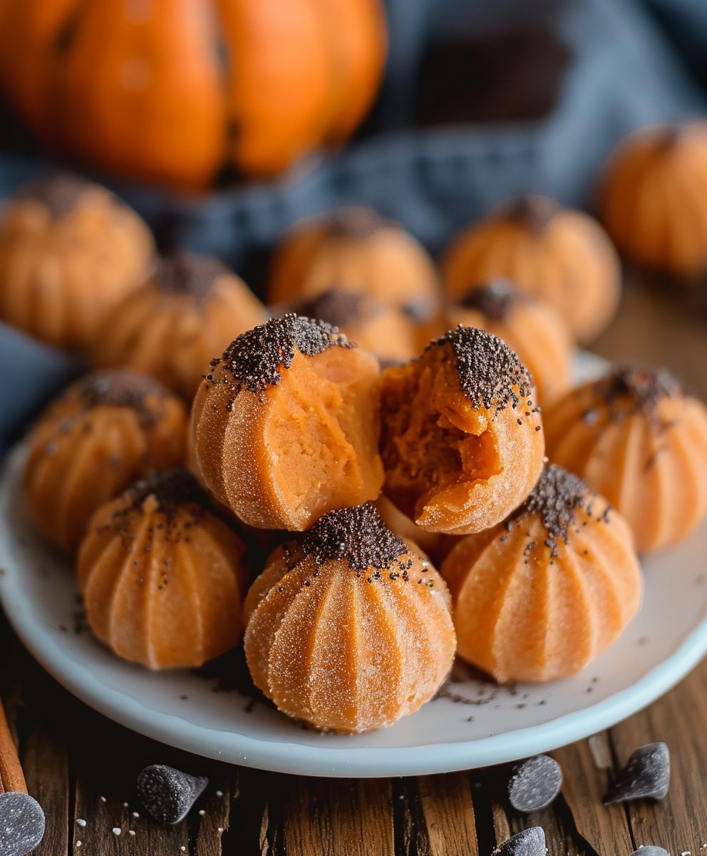 Pumpkin Cheesecake Truffles
