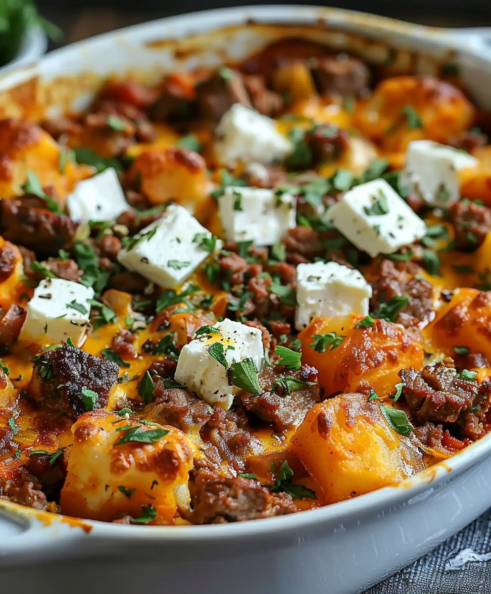 Sweet Potato Meat Casserole