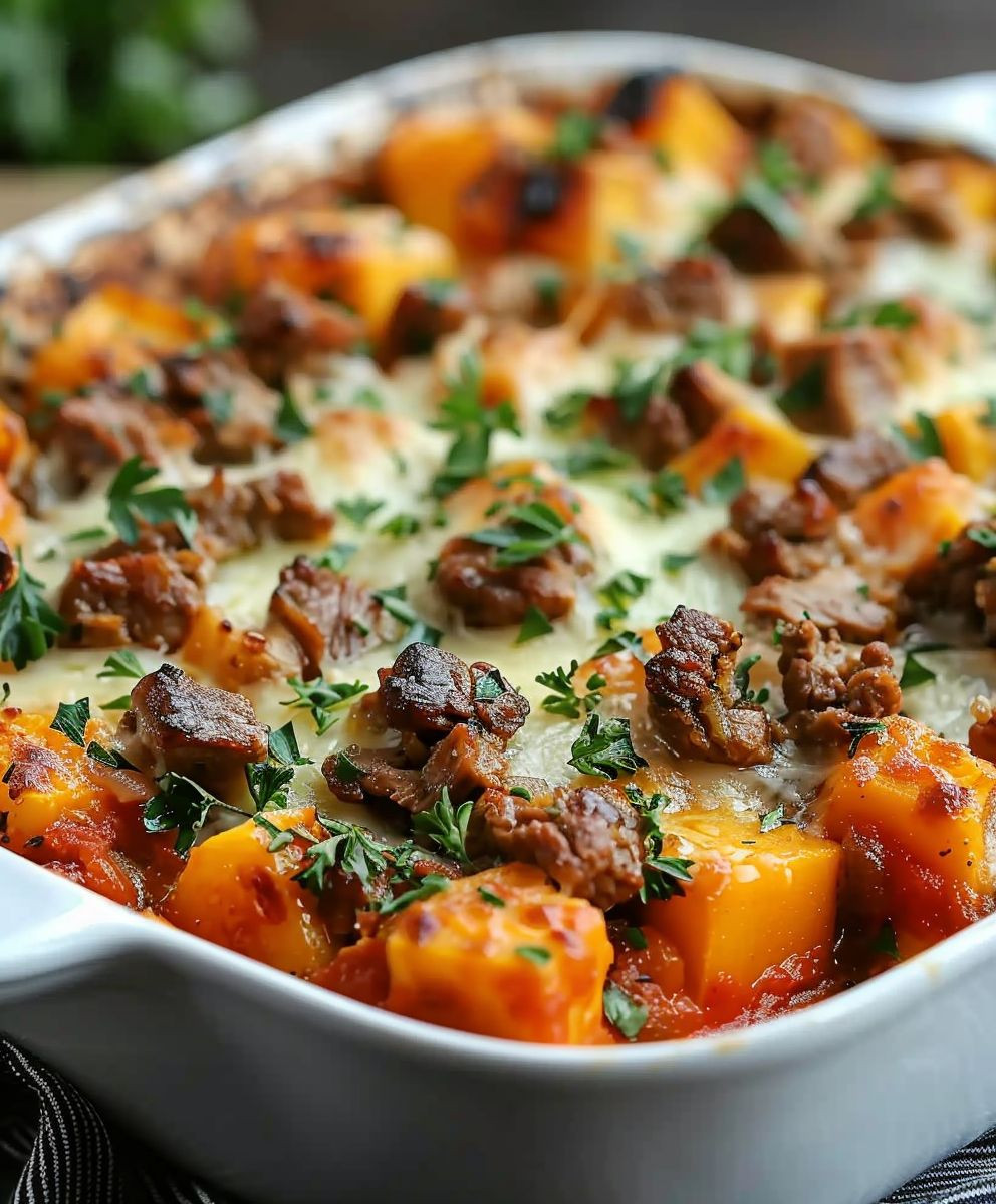 Sweet Potato Meat Casserole