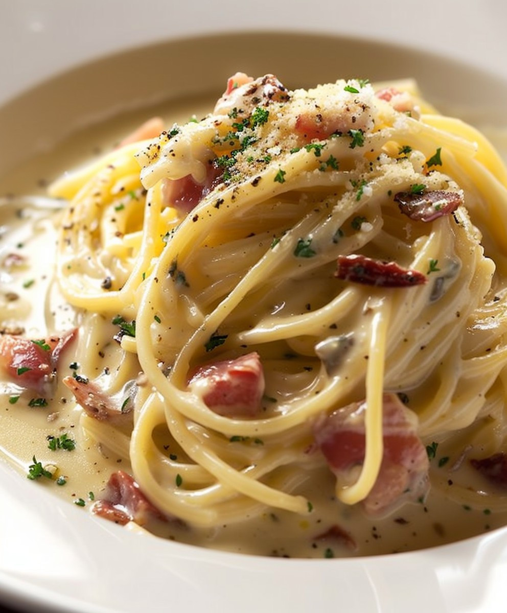 Spaghetti Carbonara cremig einfach