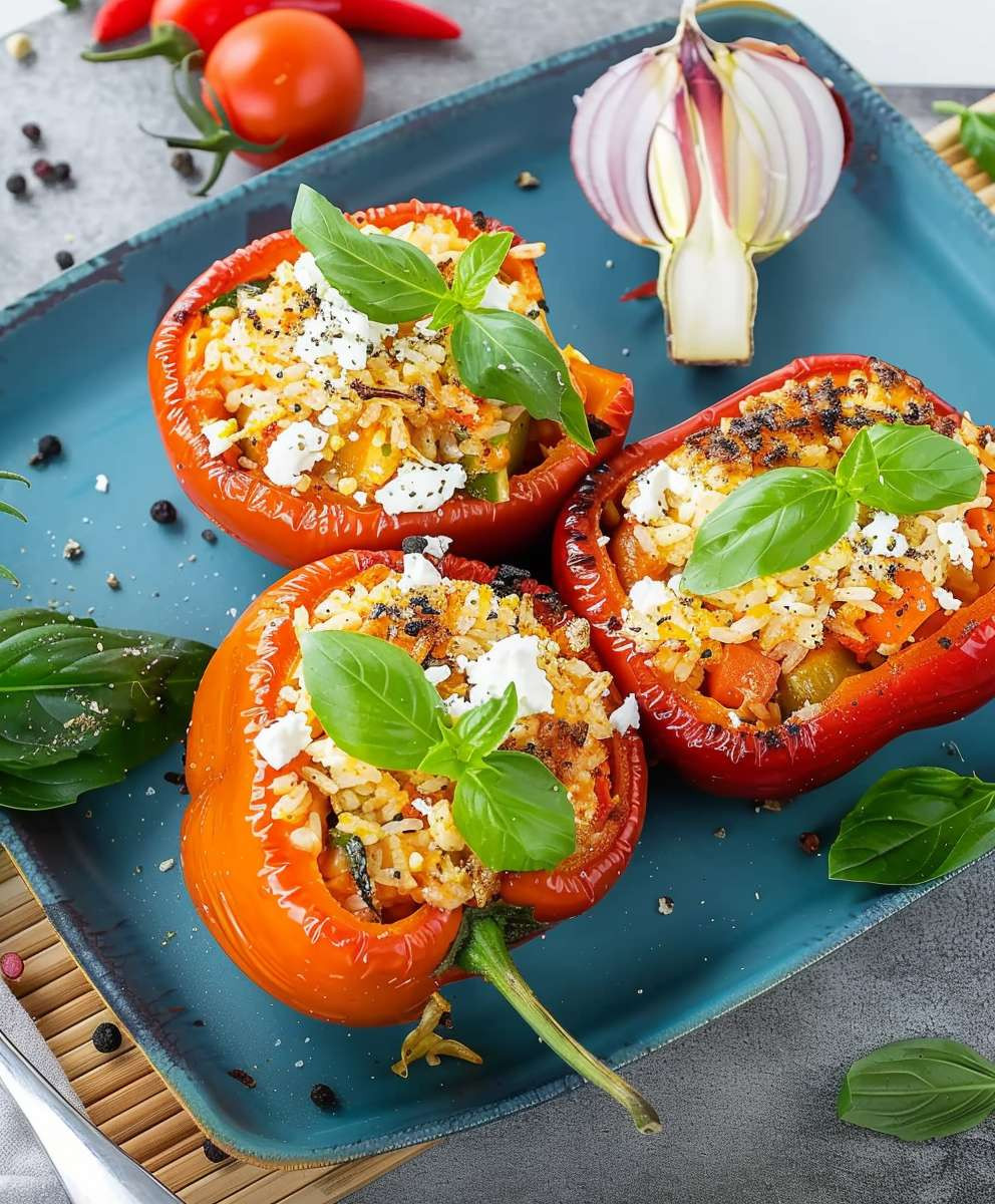 Stuffed Peppers Rice Feta