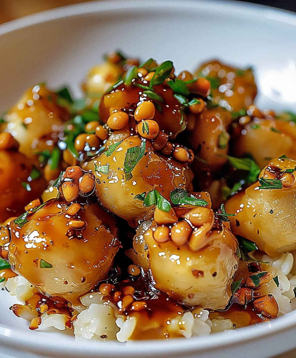 Karamellisiertes Sesam Hähnchen