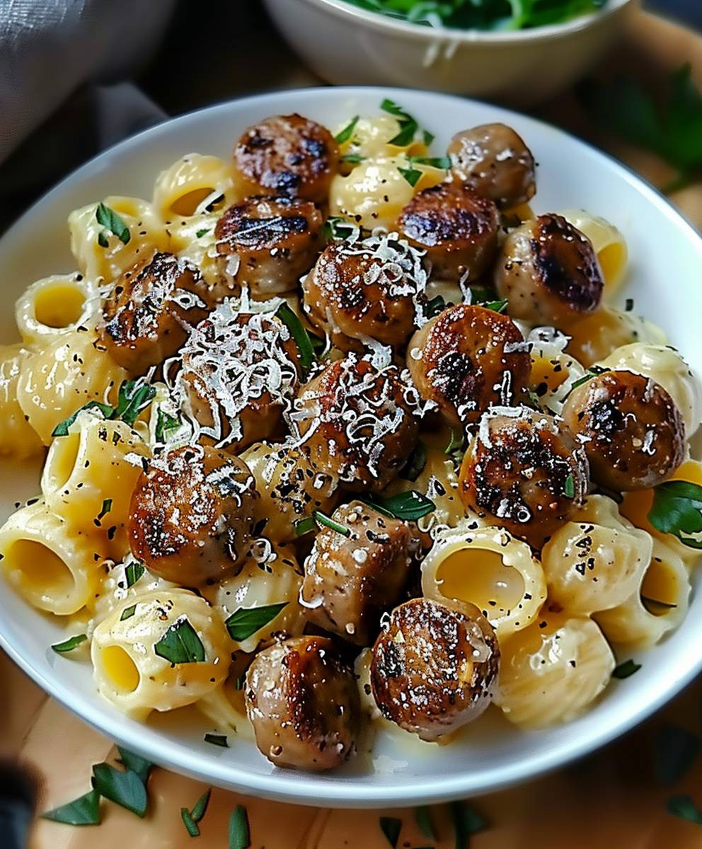 Garlic Butter Sausage Pasta